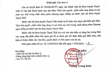 Thư mời chào giá 738