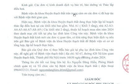 Báo giá dịch vụ tháo lắp thay thế điều hòa tháng 3 năm 2024