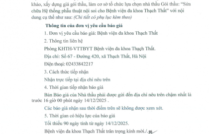 Thư mời chào giá số 1464