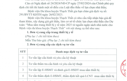 Thông báo gia hạn dịch vụ chào giá số 291