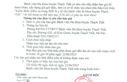 Cung cấp thư mời chào giá 863 