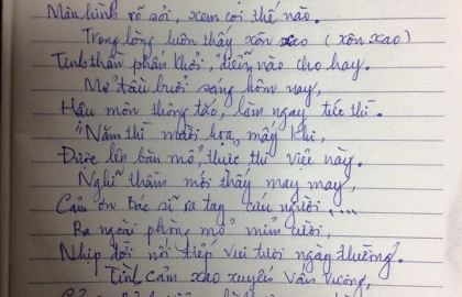 Bệnh nhân làm thơ tặng y bác sỹ 