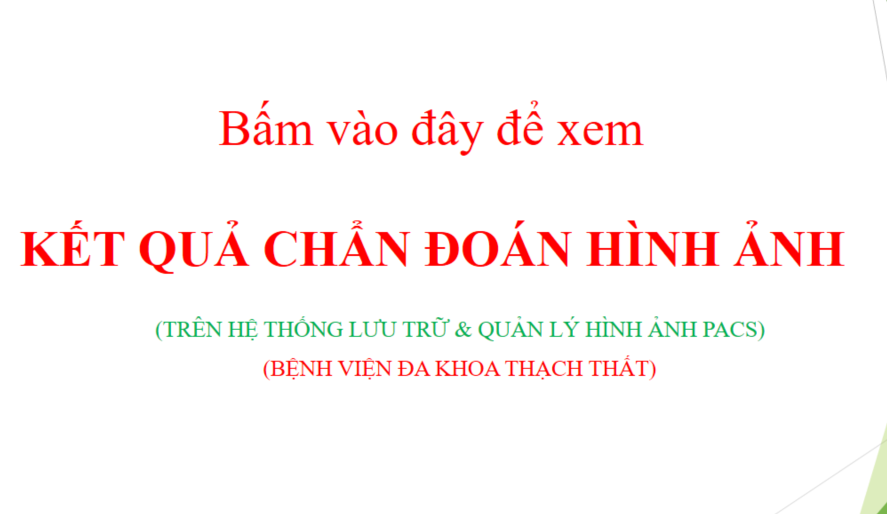 Tra cứu kết quả chẩn đoán hình ảnh & thăm dò chức năng trực tuyến